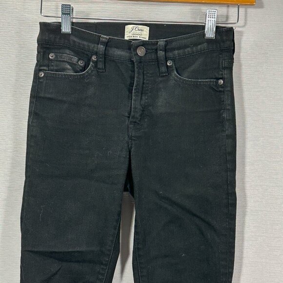 J Crew Jeans Womens 26 Lookout HIgh Rise Skinny Black Cotton Stretch Pockets - Picture 2 of 10